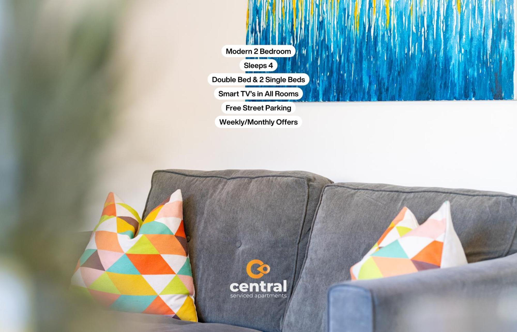 דאנדי Central Serviced Apartments - 2 Bedroom - Free Street Parking - Fast Wifi - Smart Tvs In All Rooms - Ground Level - Family Neighbourhood - 3 X Double Beds - Heating 24-7 - Trade Stays - Weekly & Monthly Offers מראה חיצוני תמונה